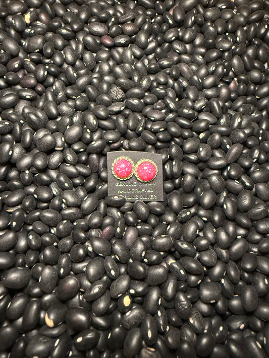Esther White Pink Opal Studs